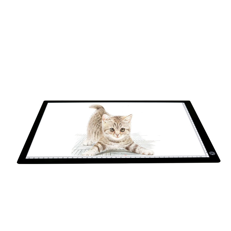Tabletă Grafică LED A3+ (L46.2 x 34.1 x 7.2 cm) — USB‑C, Luminozitate Reglabilă — Negru
