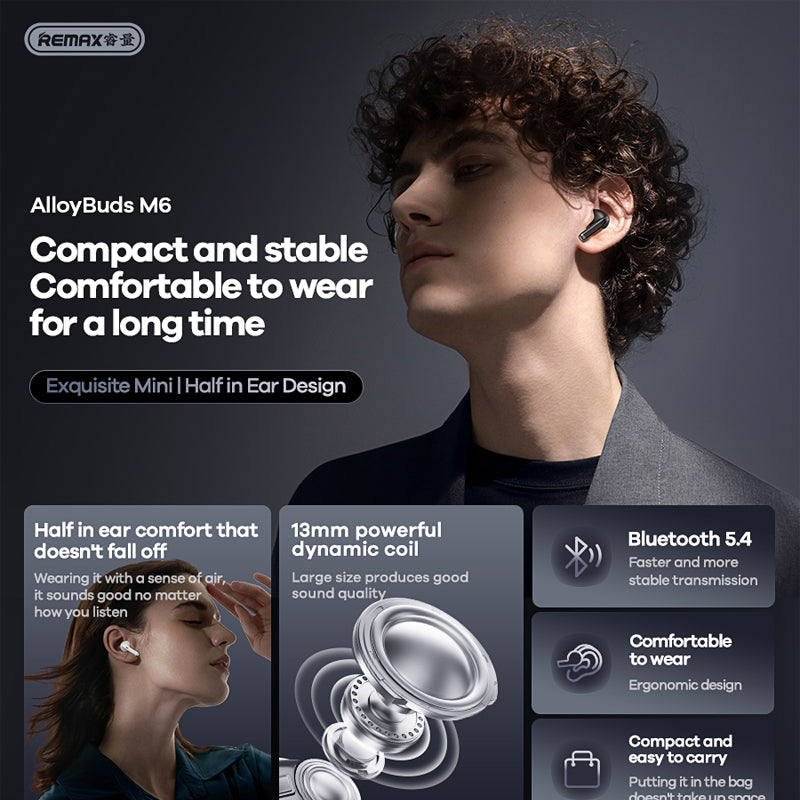 Căști Wireless Bluetooth 5.4  — 42h autonomie, Microfon HD, Control Touch — ALB