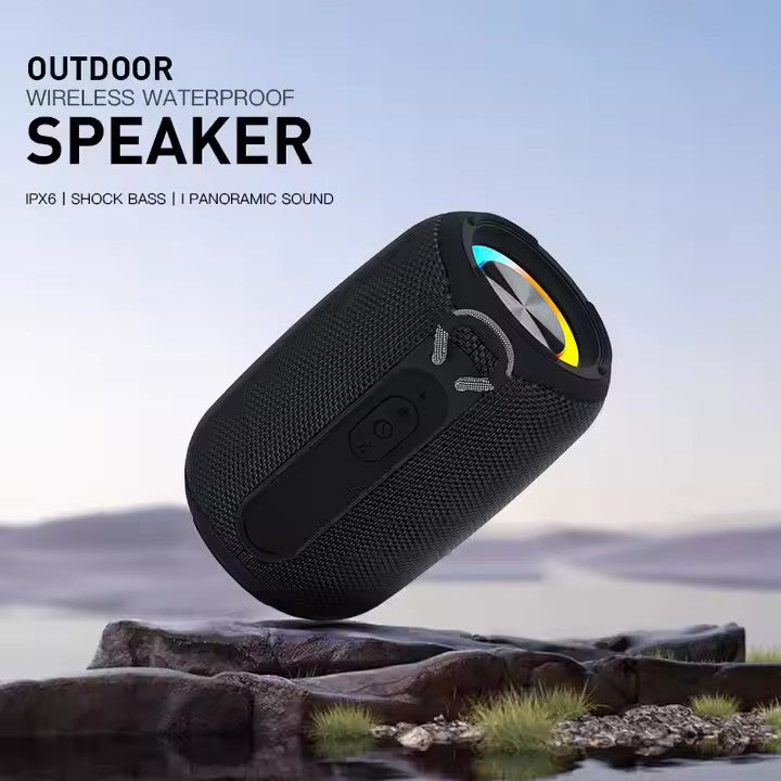 Boxă Portabilă Mini Bluetooth 5.3, 12W, IPX67, 13h Autonomie — USB-C Cadou, Negru