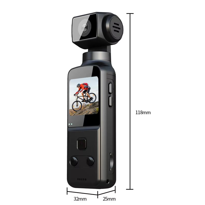 Camera Vlog 4K Ultra HD, Conectivitate Wi-Fi, cu Lentila Wide-Angle de 270°, Card de Memorie de 32GB Inclus, Functii Avansate pentru Creatori de Continut, Capturi Video si Foto de Inalta Calitate, transmisie Wifi, conectare la telefon sau laptop