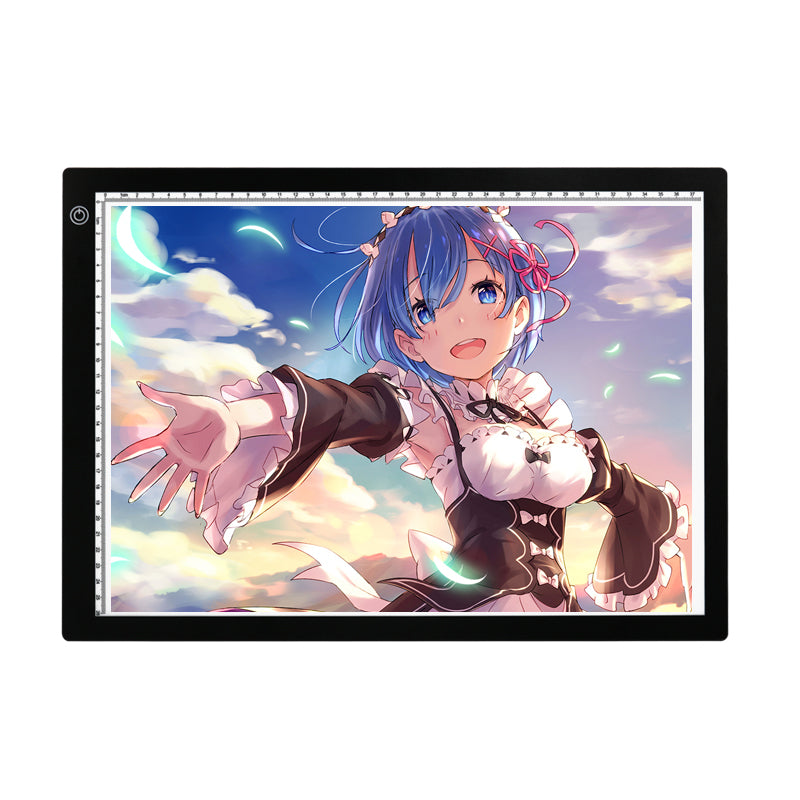 Tabletă Grafică LED A3+ (L46.2 x 34.1 x 7.2 cm) — USB‑C, Luminozitate Reglabilă — Negru