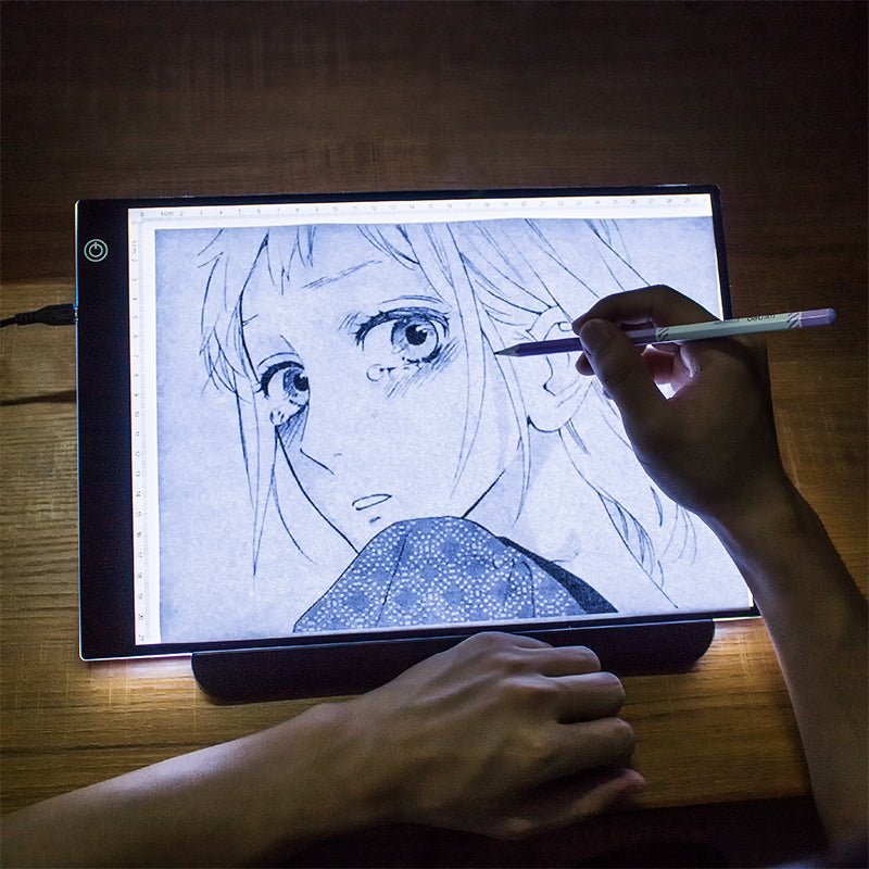 Tabletă Grafică LED A3+ (L46.2 x 34.1 x 7.2 cm) — USB‑C, Luminozitate Reglabilă — Negru